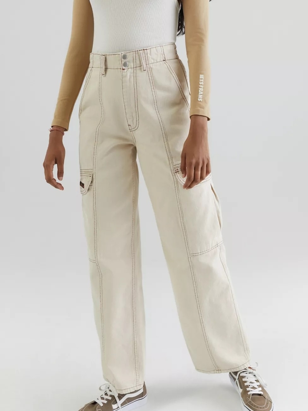 Urban Outfitters BDG Ivory Cream Relaxed Skate Jean Size 26